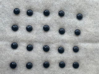 Ögon 10mm, svart glas