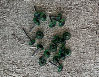 Ögon 6mm grönt glas 10par